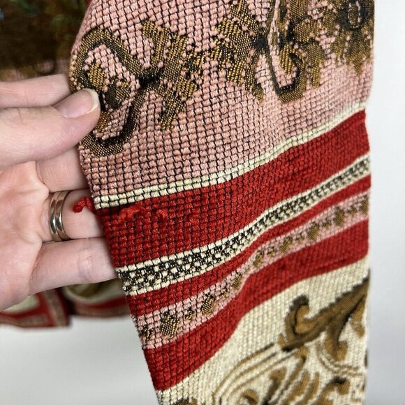 Sag Harbor Size 16 No Collar Button Down Long Sleeves Tapestry‎ Print Jacket - Picture 8 of 10